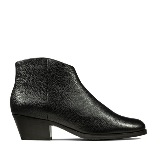 Clarks Womens Mila Myth Ankle Boots Black | UK-685937 - Click Image to Close